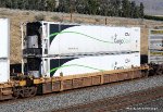 DTTX 728631-A with CN 53' refrigerated containers at Sandcut CA. 12/5/2013