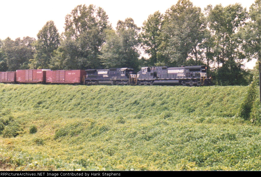 NS ex CofGA Greenville Local works the G-P mill at Durand and moves north the work Mead at Greenville, GA where the train would turn back south to Columbus, GA.