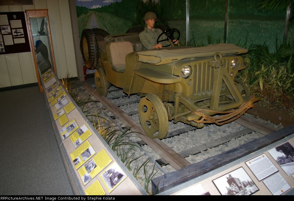 ARMY JEEP CONVERTED FOR RAIL USE DURING THE KOREAN WAR