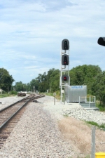 Conrail colored sign on a brand new interlocking