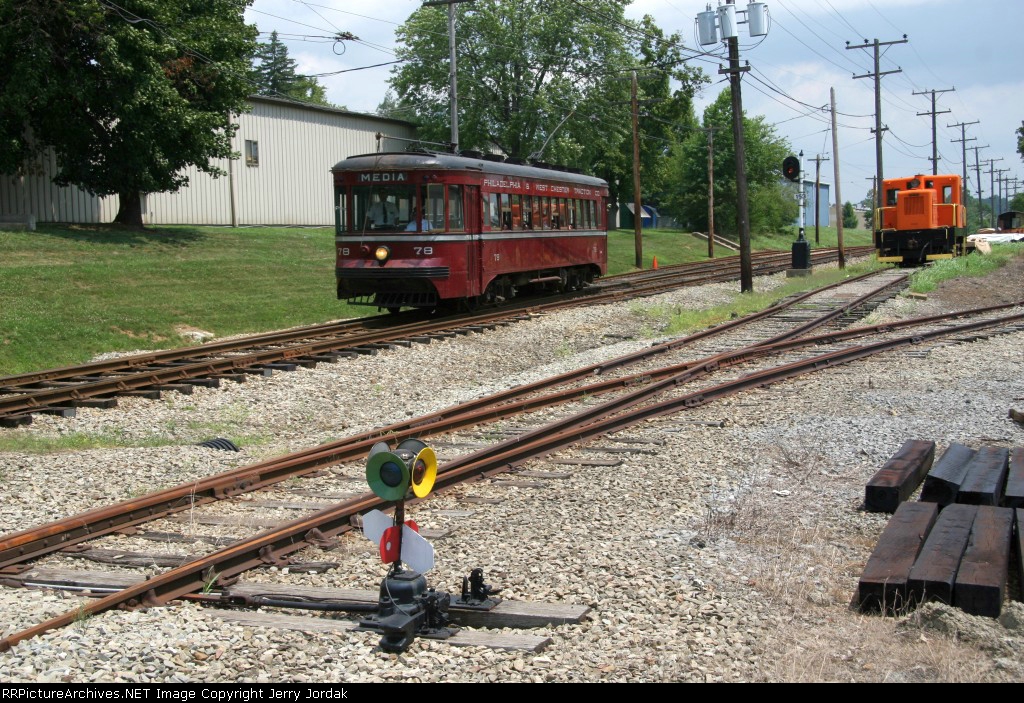 Trolley car from the Pennsylvania Trolley Museum
