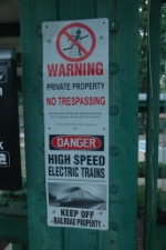 Amtrak Safety Sign