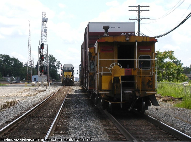 Two CSX locals working the main line