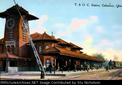 Postcard Image of T&OC Dedpot before the 1913 floods.