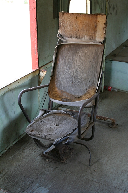 Inside of unidentified caboose
