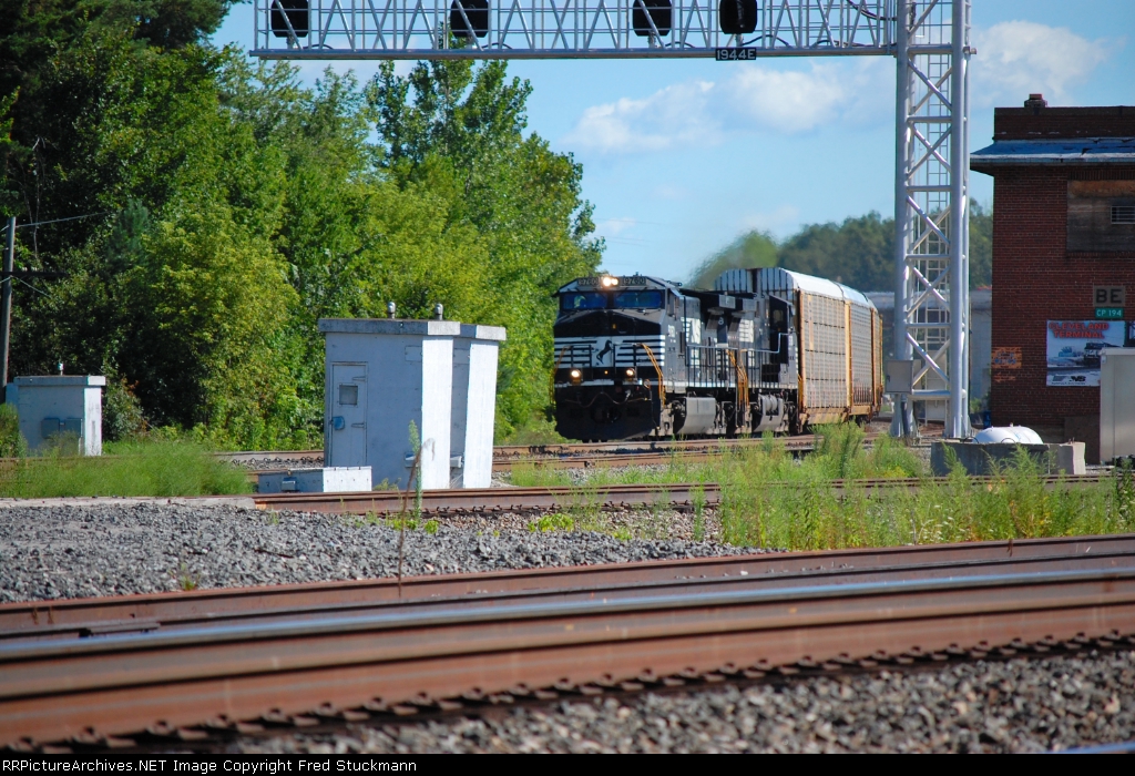 Westbound auto racks.