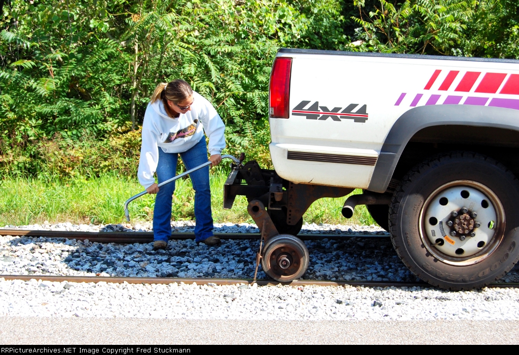 Locking them in place.