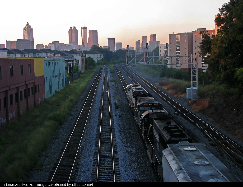 NS 119 heading toward the Atlanta skyline