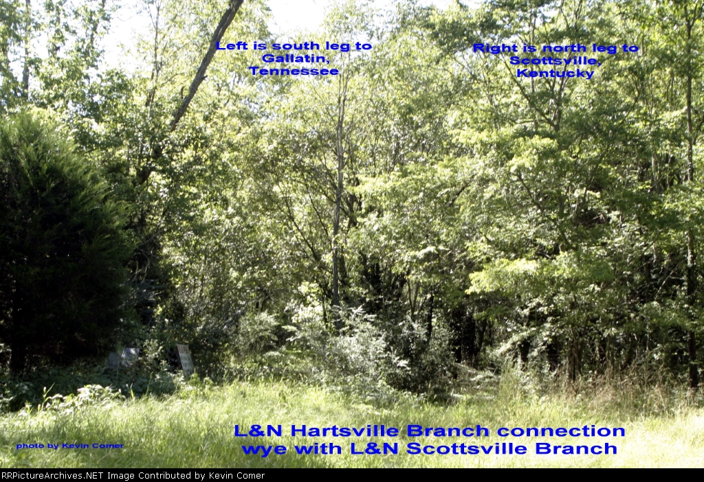 L&N Hartsville Branch wye connection with L&N Scottsville Branch