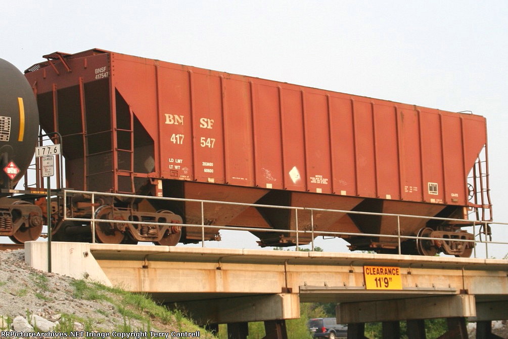 BNSF 417547 the end buffer car no locomotive