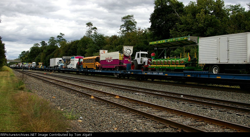 The train had plenty of equipment for the carnival