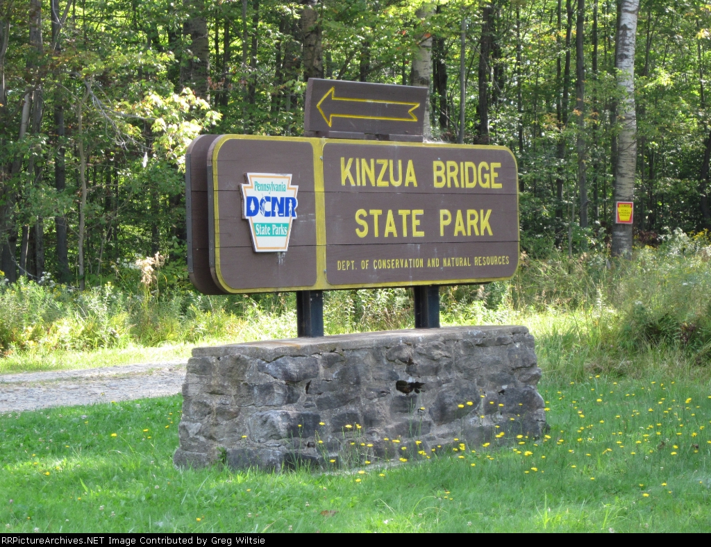Sign for the Kinzua Bridge State Park