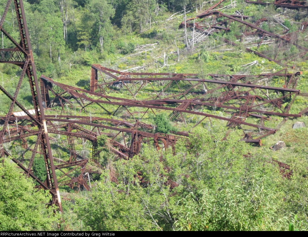 The twisted pillars of the Kinzua Bridge