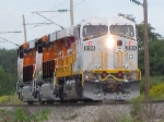 TIOTINTO 8154 leads two BNSF units on the test track