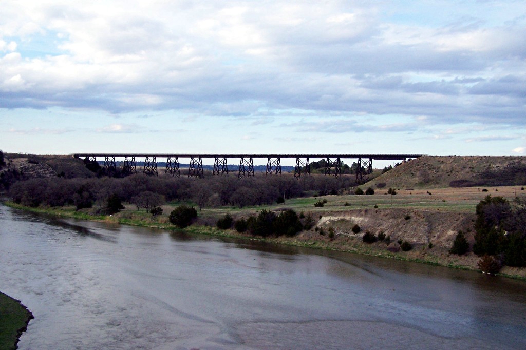 The bridge over the Niobrara River is a scenic sight for riders and sightseers alike 