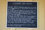 Tuckers Gap Depot plaque