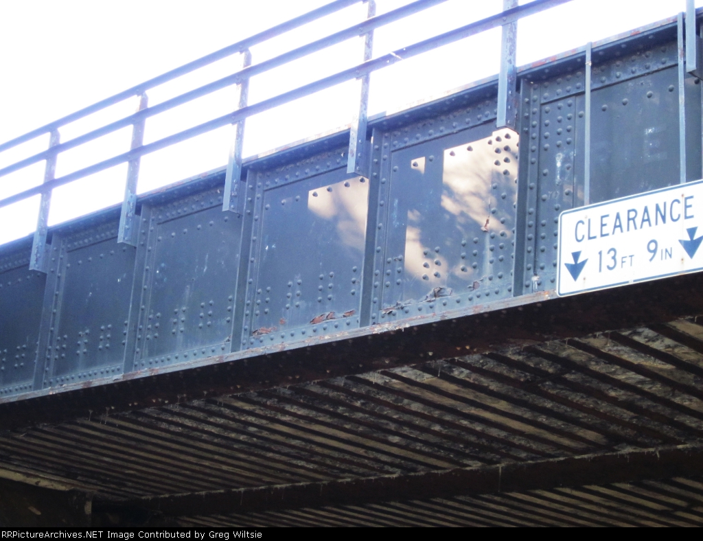 Faded Pittsburgh & Lake Erie Railroad Lettering on Bridge
