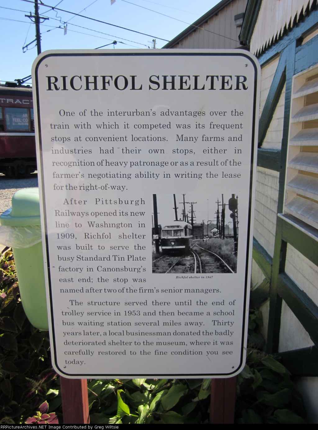 Sign for Richfol Shelter