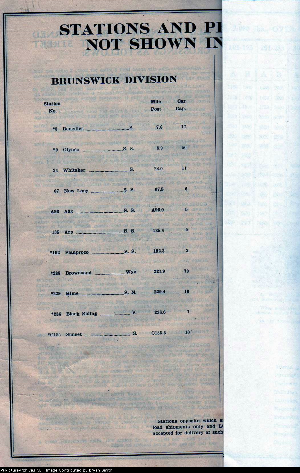 Atlanta, Birmingham and Coast employee timetable