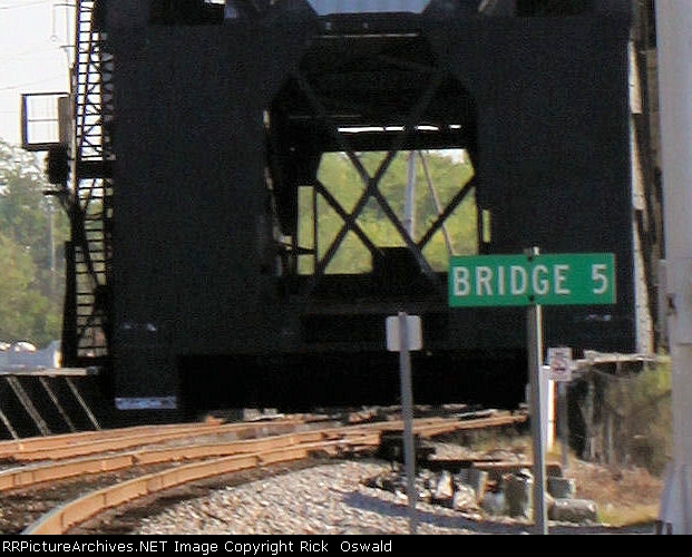 Norfolk Southern bridge # 5 in raised position