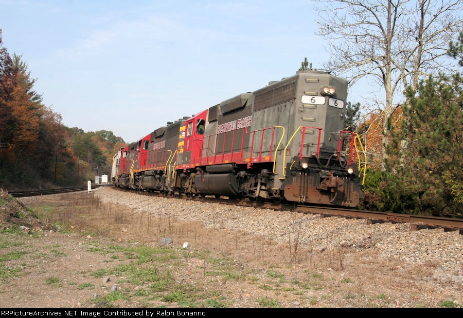 Buckingham Branch GP 40 # 6 leads an eastbound enroute back to Staunton