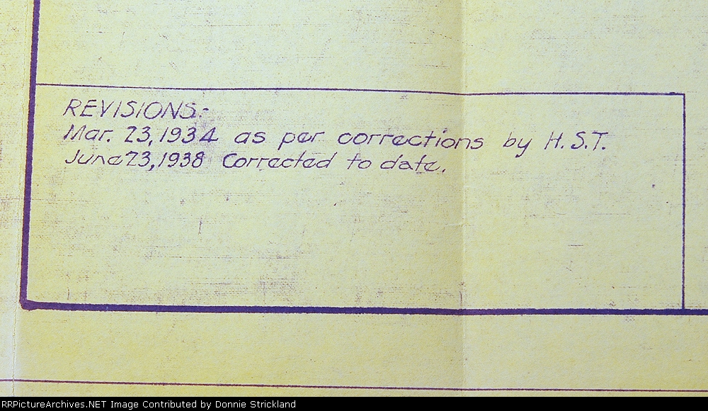 Track profile for the SAL Birmingham Sub, revised as noted