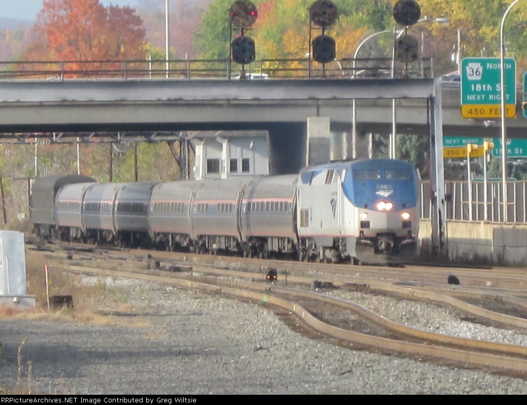 The Pennsylvanian arrives into Altoona with a special guest riding along