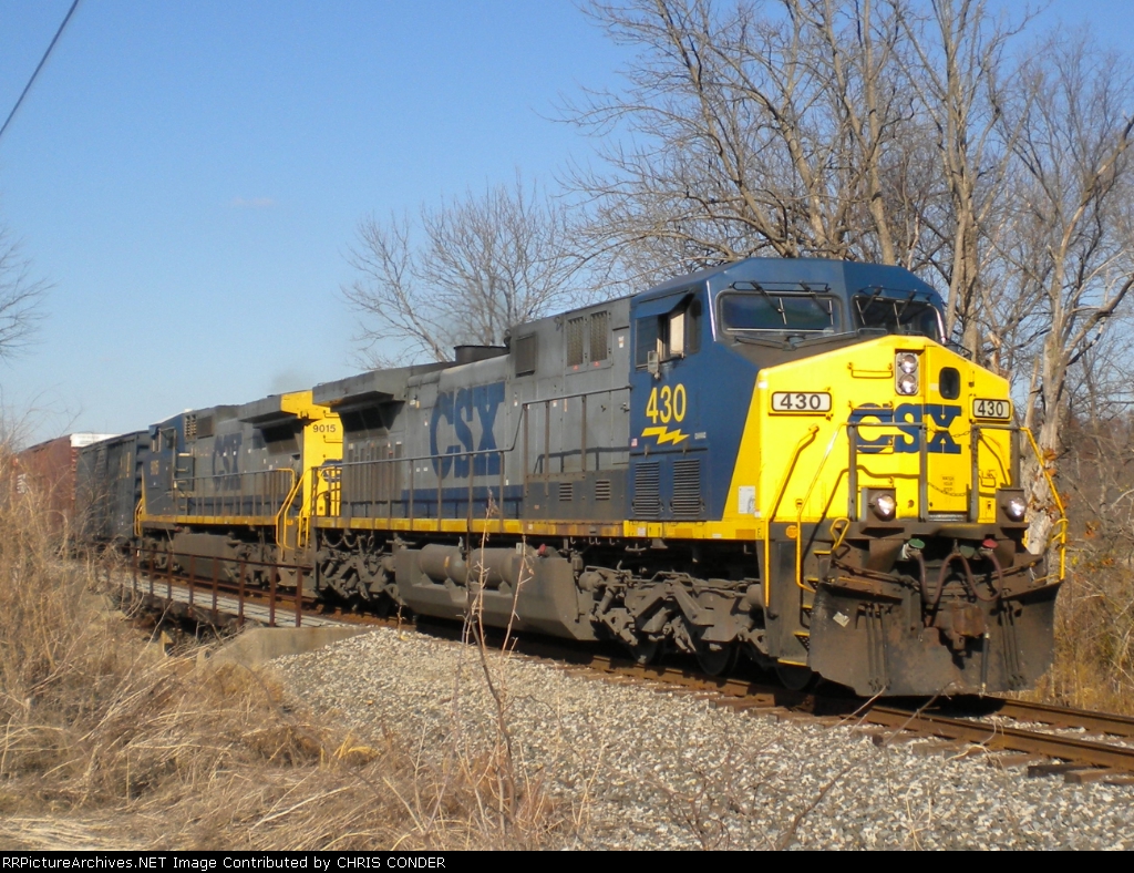 CSX 430 leaving Henryville, In.