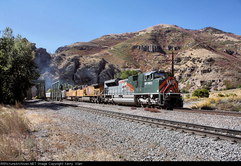UP 1983 crossing the Weber River