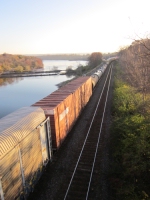 A CN freight passes through Bayview Junction from Aldershot