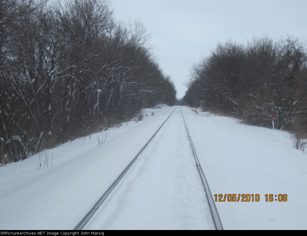 Looking west on Twin Cities Western Trackage near bavaria road