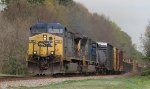 CSX 115 leads train Q439-21 southbound