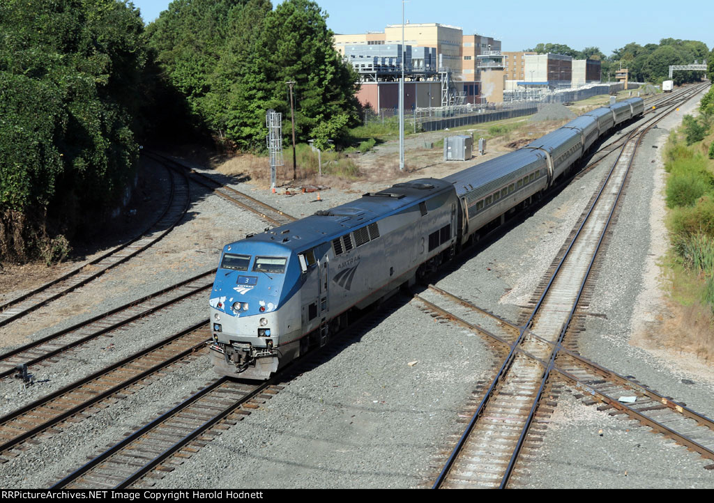 AMTK 3 leads train P080-07 across Boylan