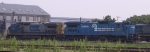 CSX 7492 leads another unit towards the yard tower