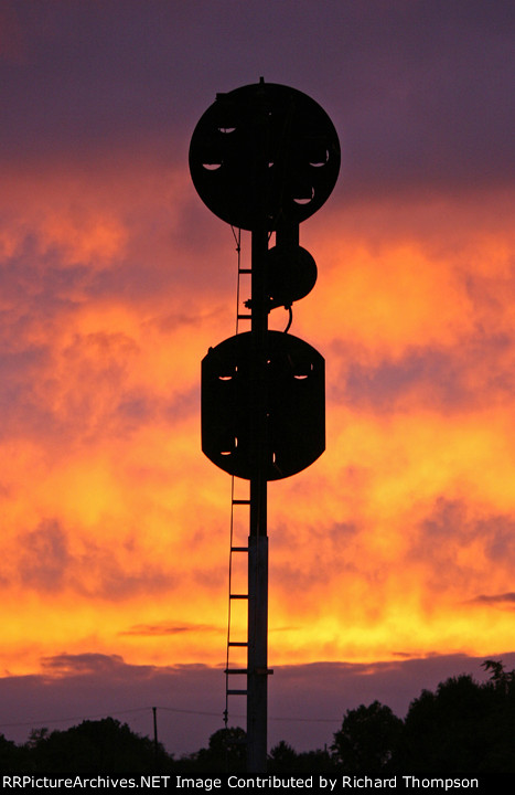 Sunset Over the Fort Wayne Line