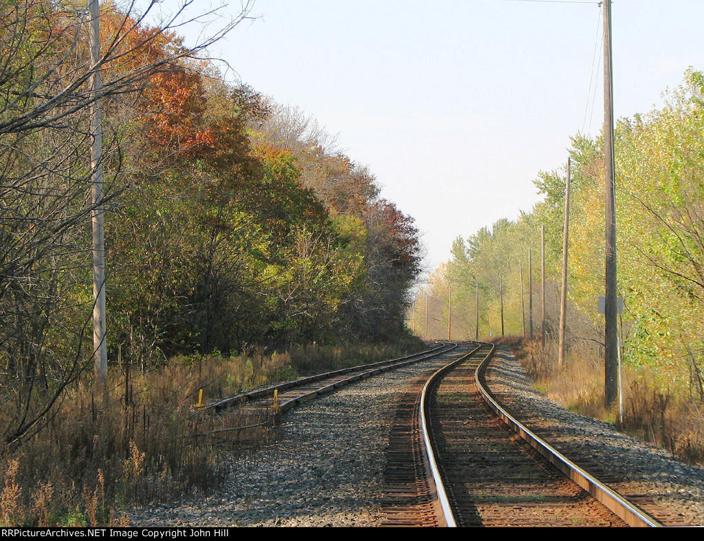 111009048 CP River Sub. mainline looking west from Vermillion River near Blackbird West siding switch