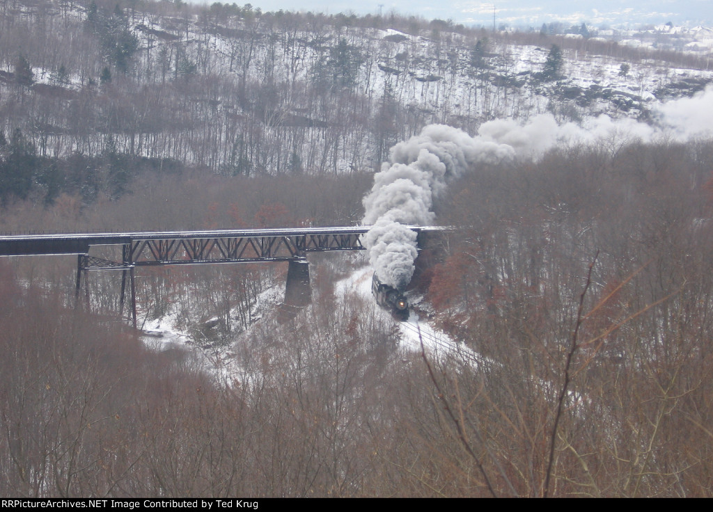 Passing under the Erie Trestle