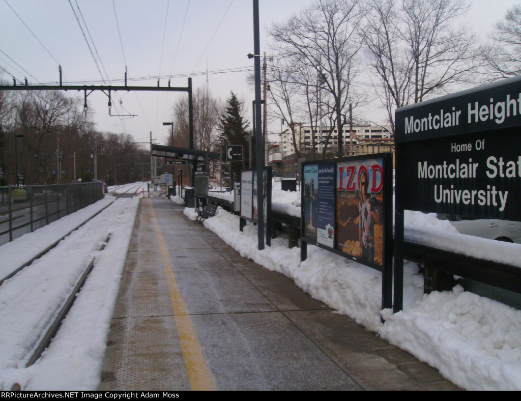 Facing Montclair Heights near the former station site