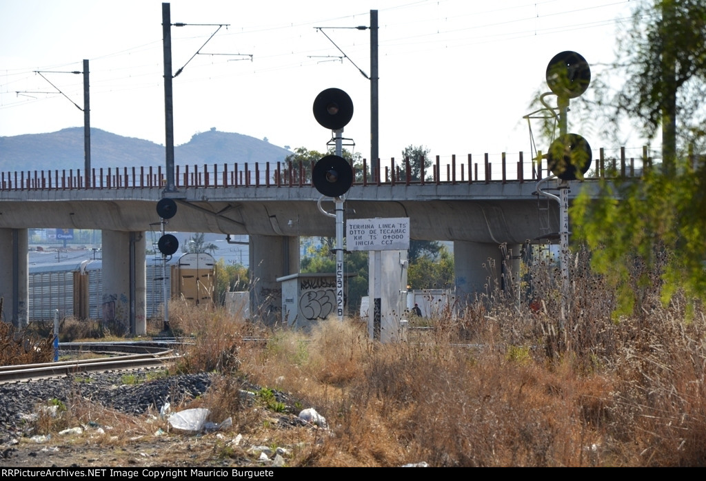 Signals at the end of the TS line, TS 0+000