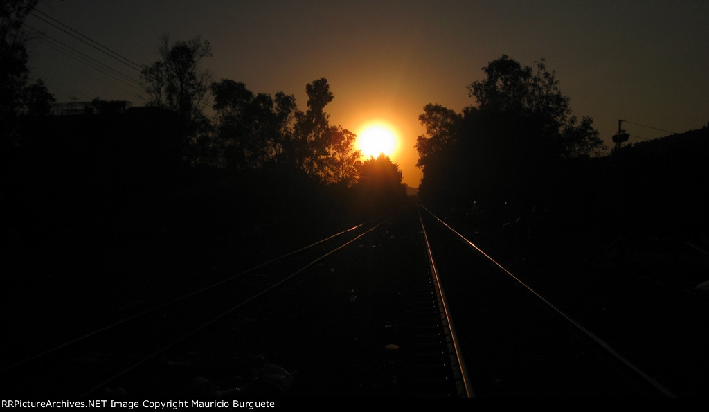 Sunset on the rails