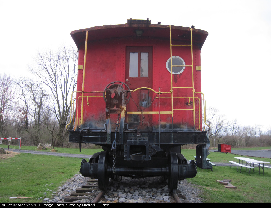 End of Ironton Railroad caboose #6 featuring the "Porthole" window