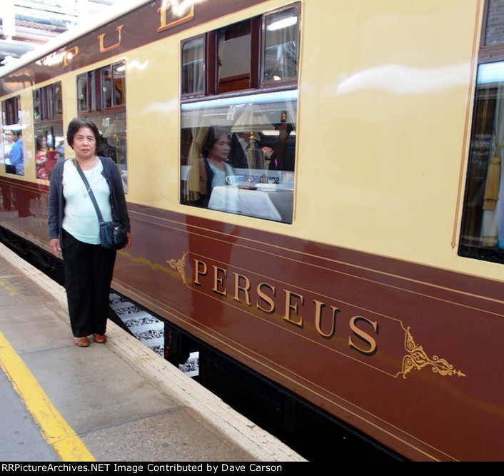 My wife Lydia beside a Pullman
