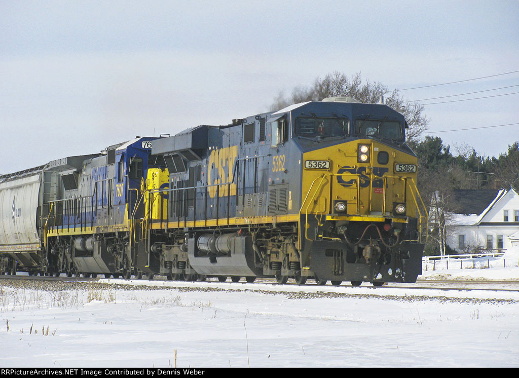 CSXT 5362-7607, CP's  Tomah  Sub.