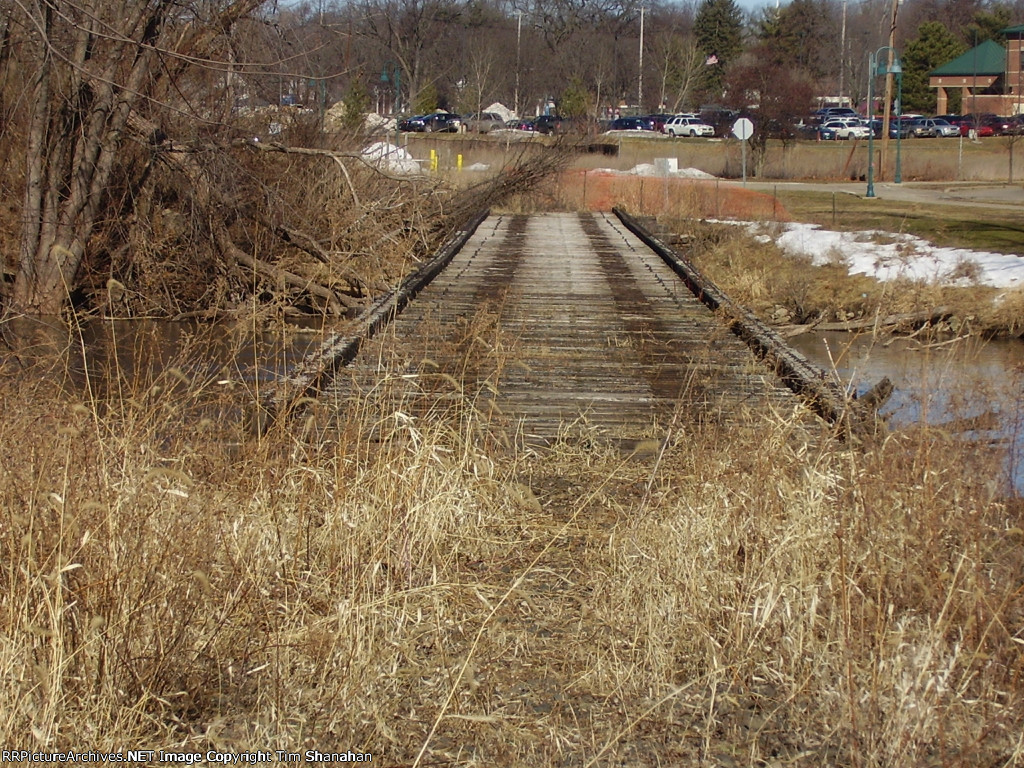 CKS bridge over the river facing parchment