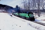 Westbound in the snow