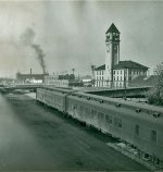 Old Spokane Union Pacific Depot area 1940's