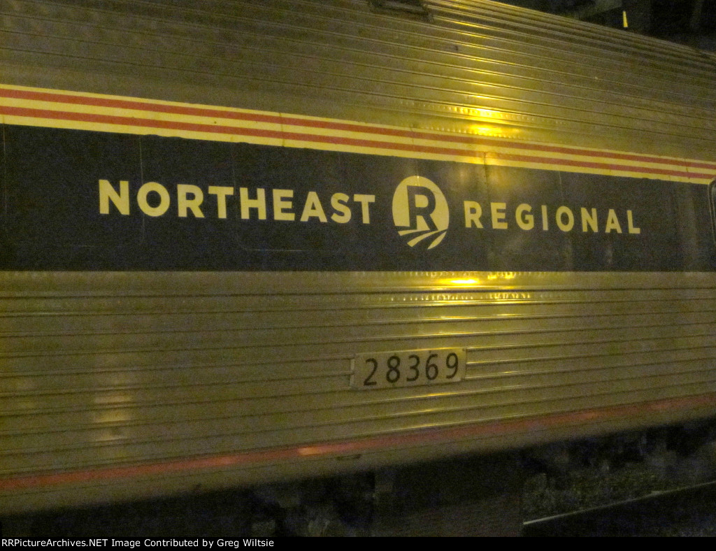 Amtrak's Northeast Regional Logo on AMTK 28369