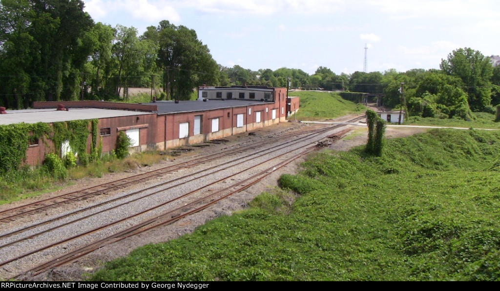 CSX Tracks with AMTRAK Station hidden behind the shrubbery