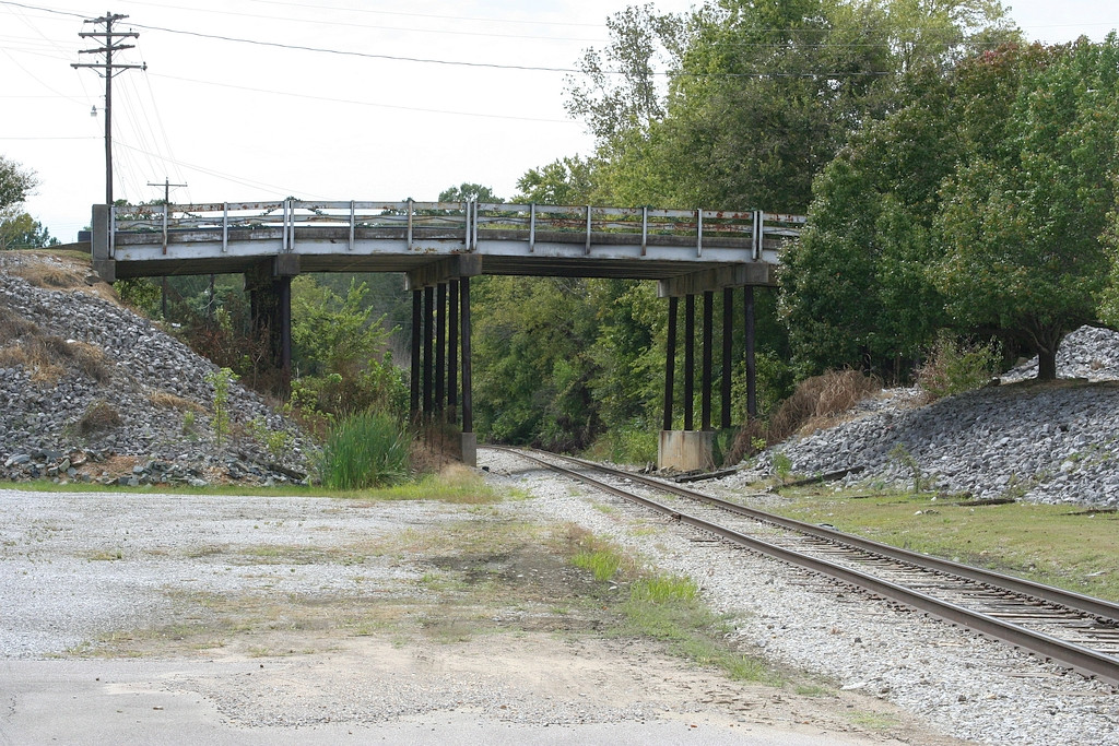 Road wooden bridge over the GM&O tracks