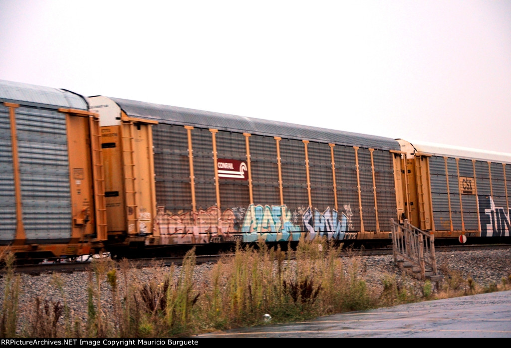 ETTX Conrail Autorack with graffitis